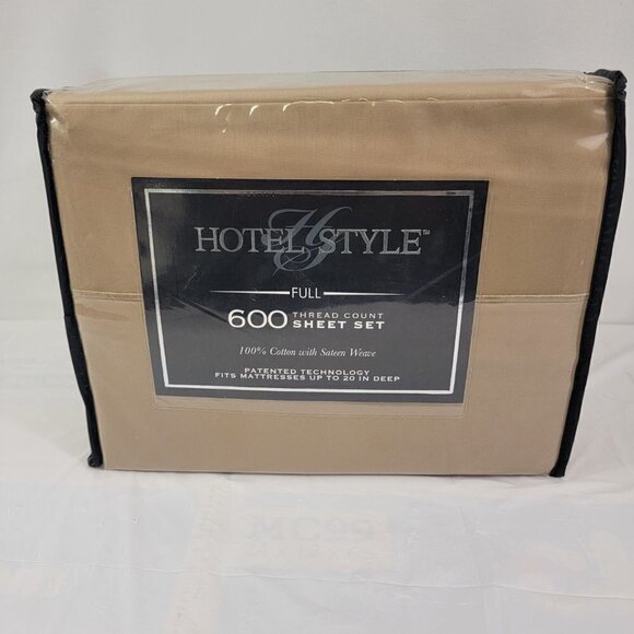Hotel Style 600 Thread Count Cotton with Sateen Weave Sheet Set – Full - Picture 3 of 15